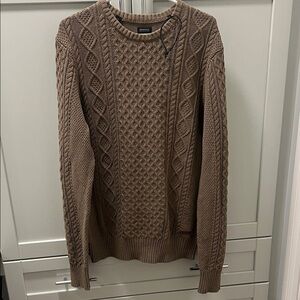 NWOT BUFFALO DAVID BITTON Men's Cable Knit Crewneck Sweater 100% Cotton